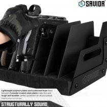 Savior Equipment Pistol Rack 6 Slots - Black