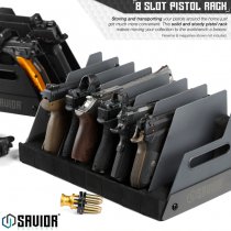 Savior Equipment Pistol Rack 6 Slots - Grey