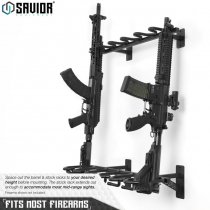 Savior Equipment Rifle Wall Rack 6 Slots - Black