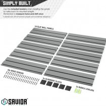 Savior Equipment Wall Rack System Panels - Grey