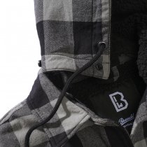 Brandit Lumberjacket Hooded - Black / Charcoal - L