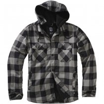 Brandit Lumberjacket Hooded - Black / Charcoal - 6XL