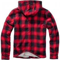 Brandit Lumberjacket Hooded - Red / Black - 7XL