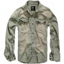 Brandit Denimshirt Hardee - Olive / Grey - 3XL