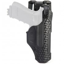 BLACKHAWK T-Series L3D Duty Holster Basketweave Glock 17/19/22/23/31/32/45/47 - Black