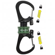 Nite Ize SlideLock 360 Degree Magnetic Locking Dual Carabiner - Olive