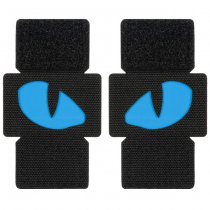 M-Tac Blue Tiger Eyes Laser Cut Patch - Black