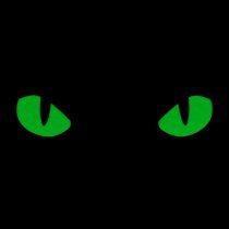 M-Tac Green Cat Eyes Laser Cut Patch - Black