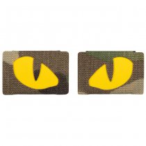 M-Tac Yellow Tiger Eyes Laser Cut Patch - Multicam