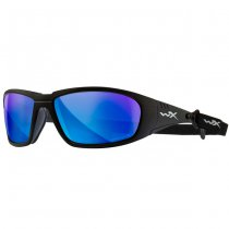 Wiley X WX Boss Captivate Polarized Blue Mirror - Black