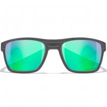 Wiley X WX Kingpin Captivate Polarized Green Mirror - Grey