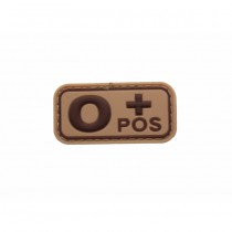 Pitchfork Blood Type O POS Patch - Tan