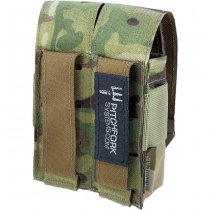 Pitchfork Closed Double Pistol Magazine Pouch - Multicam