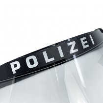 Pitchfork POLICE Reflective Face Shield Sticker - Black