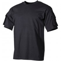 MFH Tactical T-Shirt Sleeve Pockets - Black - 3XL