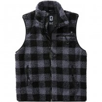 Brandit Teddyfleece Vest Men - Black / Grey - 5XL