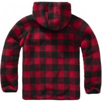 Brandit Teddyfleece Worker Jacket - Red / Black - 5XL