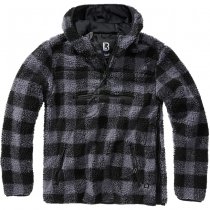 Brandit Teddyfleece Worker Pullover - Black / Grey - M