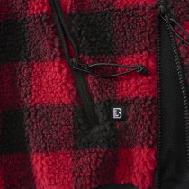 Brandit Teddyfleece Worker Pullover - Red / Black - L