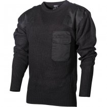 MFH BW Pullover Chest Pocket Polyacryl - Black - 64