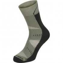 FoxOutdoor Trekking Socks ARBER Padded Sole - Black / Olive - 42-44