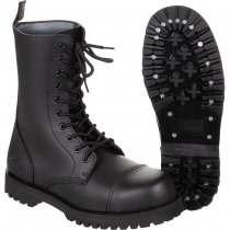 PureTrash Boots 10-Hole Steel Cap - Black - 9