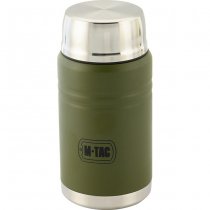 M-Tac Stainless 750ml Thermos & Folding Spoon - Olive