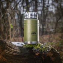 M-Tac Stainless 750ml Thermos & Folding Spoon - Olive