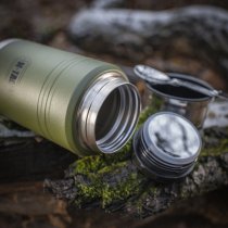 M-Tac Stainless 750ml Thermos & Folding Spoon - Olive