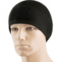 M-Tac Tactical Fleece Watch Cap Beanie & Patch Panel - Black - XL