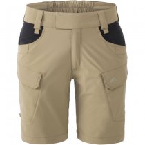 Helikon-Tex Women's OTS Outdoor Tactical Shorts 8.5 - Khaki / Black - 2XL