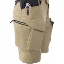 Helikon-Tex Women's OTS Outdoor Tactical Shorts 8.5 - Khaki / Black - 2XL