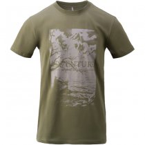 Helikon-Tex T-Shirt Adventure Is Out There - Olive Green - M