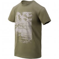 Helikon-Tex T-Shirt Adventure Is Out There - Olive Green - M